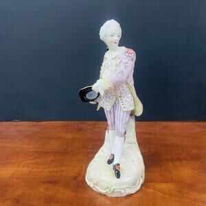 Antique Meissen Court Gentleman Parian Porcelain 9.5"